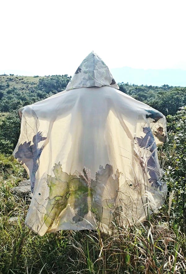 Cape Tai Mo Shan - <p>Freehand embroidery and hand embroidery on calico, 2025</p>
