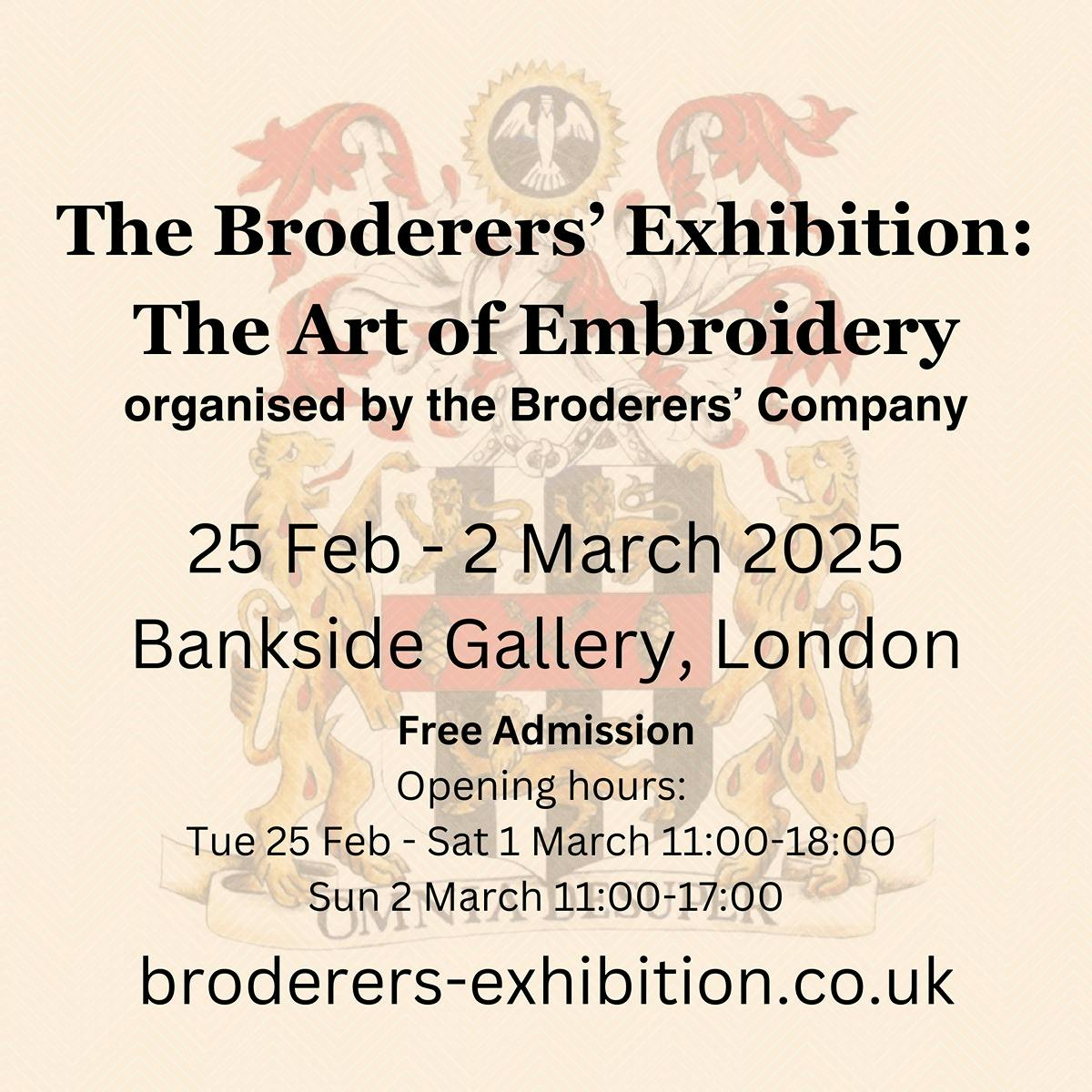 Delighted to be showing my large scale embroidery, Mount Stenhouse at THE BRODERERS'  EXHIBITION, at Bankside Gallery in London. 